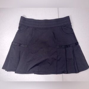Athleta Classic Black Women's Skirt: built in shorts.